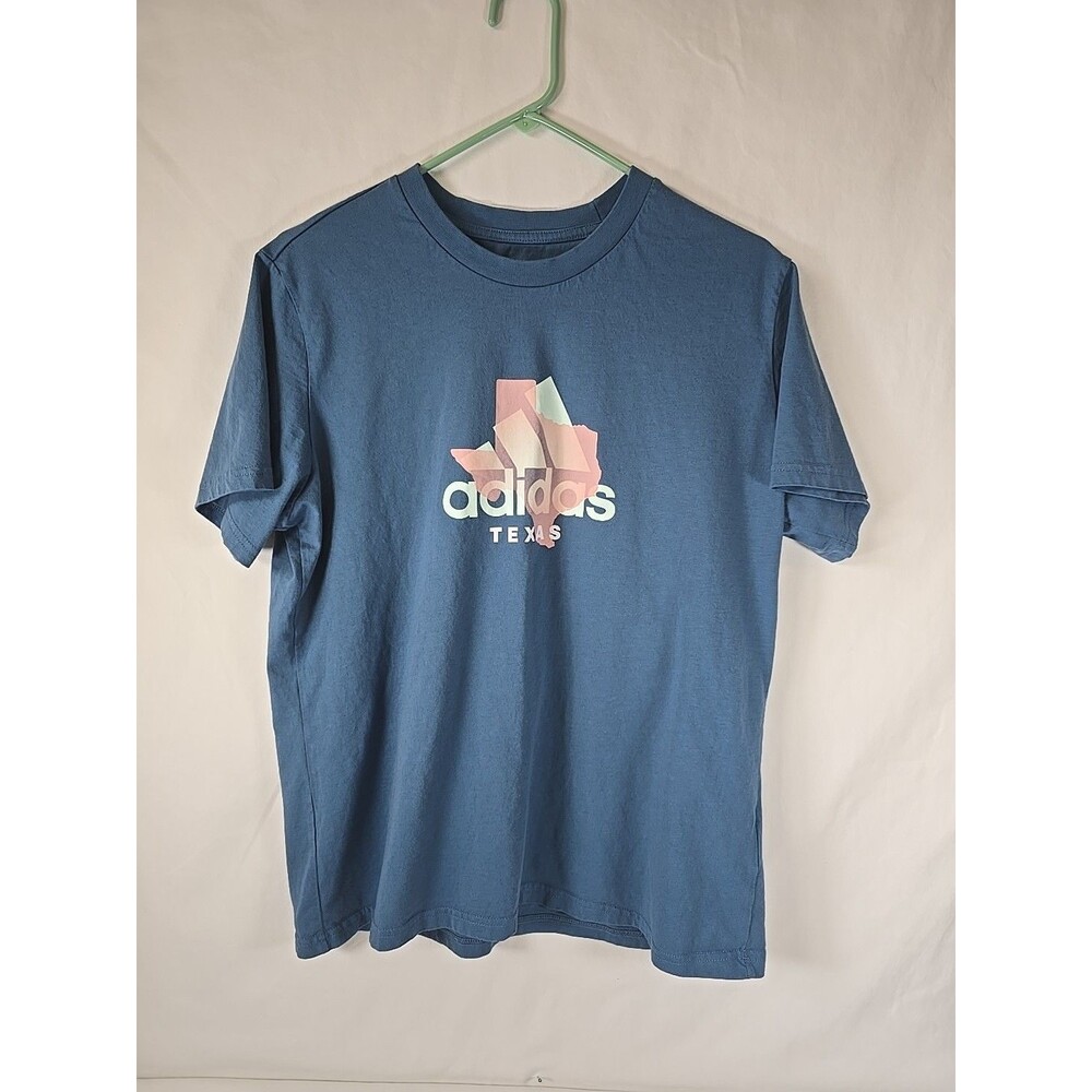 Adidas Amplifier Texas State Logo Short Sleeve T Shirt Blue XL Comfortable